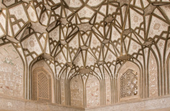 Muqarnas (decorative corbel) Jameh mosque in Nain, Iran